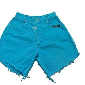 Turquoise Rocky Mountain Cutoff Jeans Shorts 23”